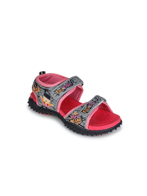 

Liberty Unisex Kids Grey & Pink Comfort Sandals