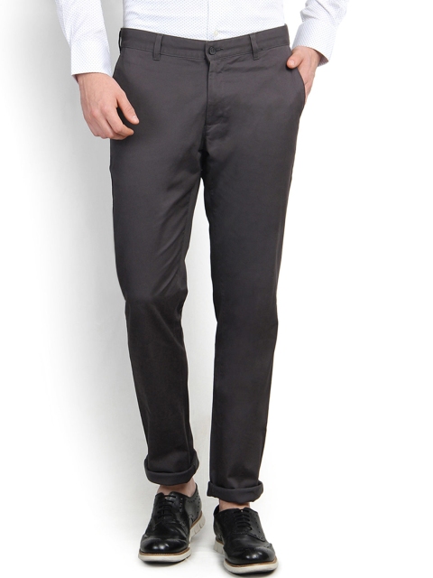 

Blackberrys Men Charcoal Grey Sharp Fit Solid Chinos