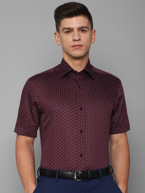 

Louis Philippe Men Maroon Printed Cotton Formal Shirt