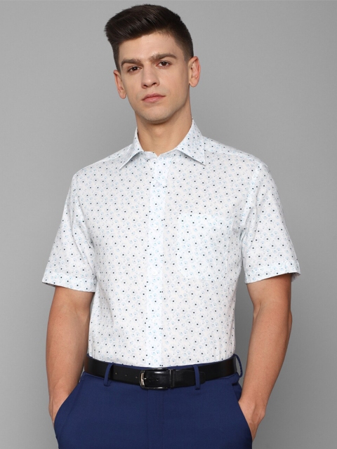 

Louis Philippe Men White Floral Printed Cotton Formal Shirt