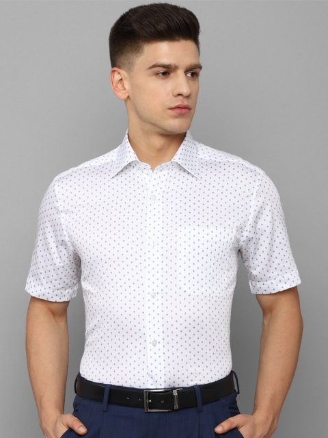 

Louis Philippe Men White Printed Formal Shirt