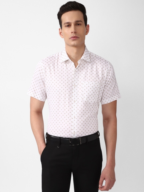 

Van Heusen Men White Micro Ditsy Printed Formal Shirt