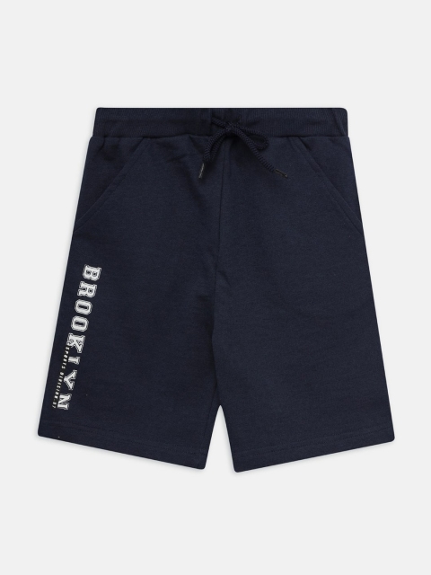 

THETA Boys Navy Blue Solid Regular Shorts