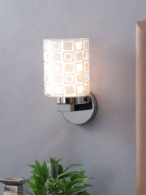 

THE LIGHT STORE White & Steel-Toned Printed Wallchiere