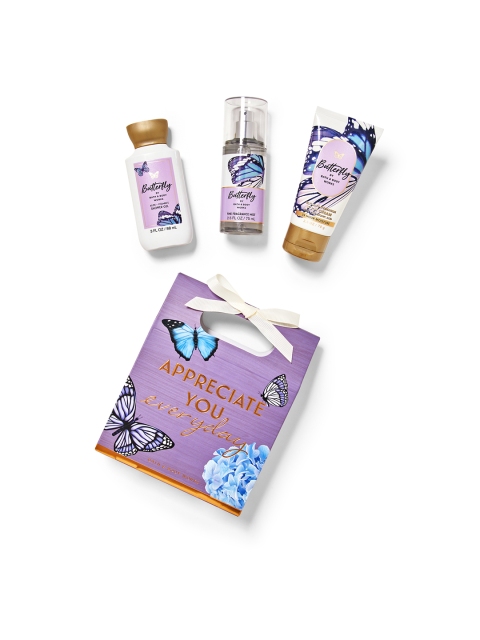 

Bath & Body Works Butterfly Mini Gift Box Set of 3, Purple