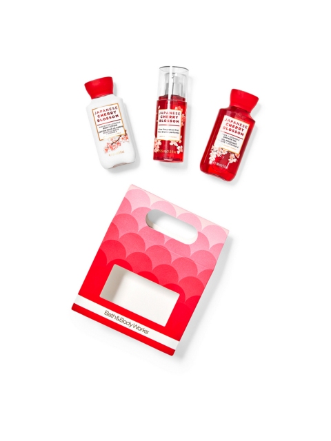 

Bath & Body Works Japanese Cherry Blossom Mini Gift Box Set of 3, Red