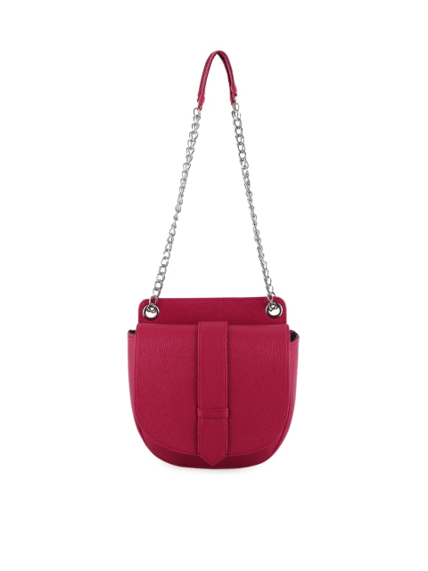 

Toteteca Pink PU Structured Sling Bag with Bow Detail