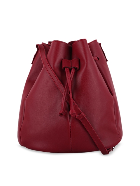 

Toteteca Women Red PU Bucket Sling Bag
