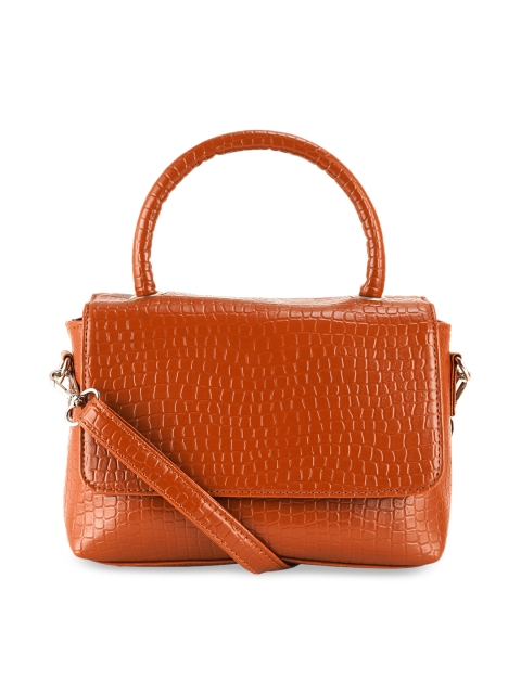 

Toteteca Tan Textured PU Structured Handheld Bag