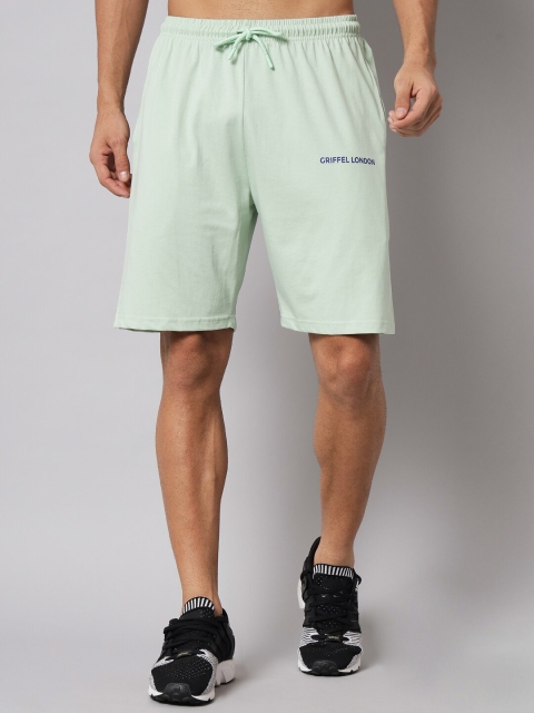 

GRIFFEL Men Sea Green Sports Shorts