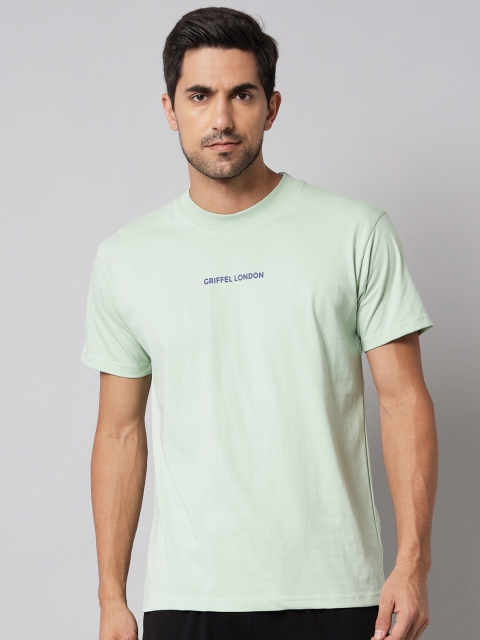 

GRIFFEL Men Green & hushed green Typography T-shirt