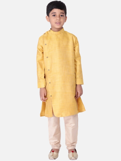 

TABARD Boys Yellow & impala Thread Work Kurta