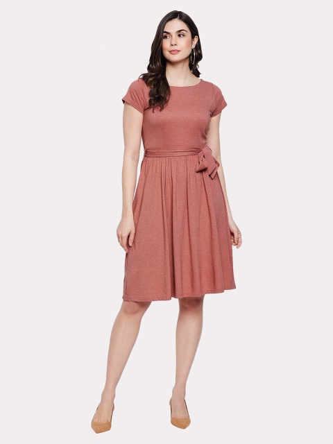 

CHILL WINSTON Coral & tawny orange Dress