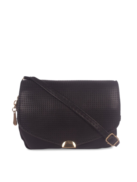 

Bagkok Black Textured Structured Handheld Bag