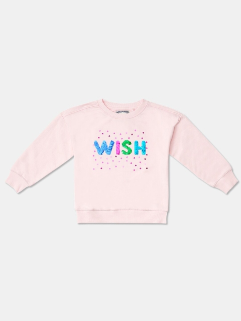 

R&B Girls Pink Embellished Sweatshirt