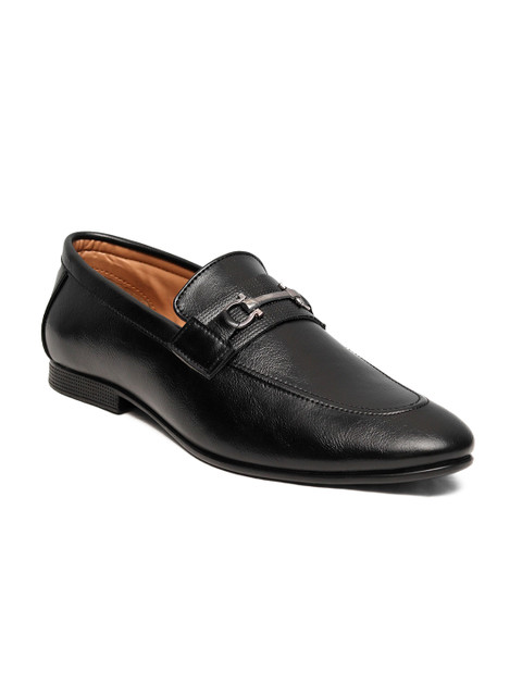 

birgos Men Black Solid Formal Loafers