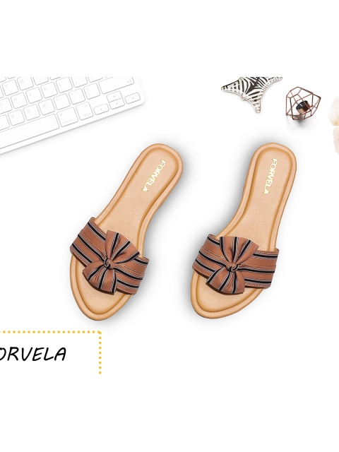 

FORVELA Women Beige Printed Flats