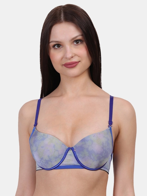 

Amour Secret Women Blue Medium Padded Underwired Push up T-Shirt Bra