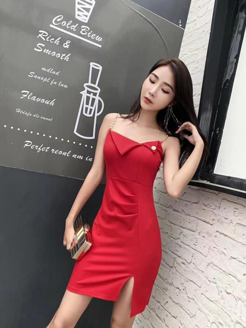 

BoStreet Red Bodycon Sleeveless Dress