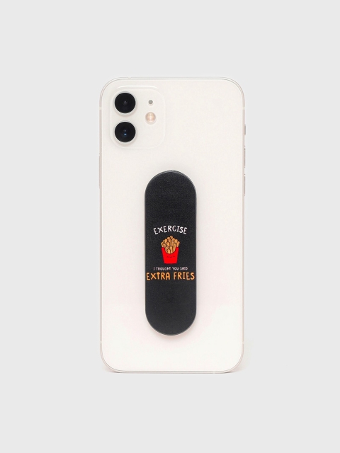 

Bewakoof Black & Red Printed Extra Fries B-Grippy Mobile Holder