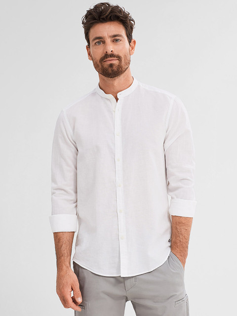 

ESPRIT Men White Slim Fit Solid Casual Shirt