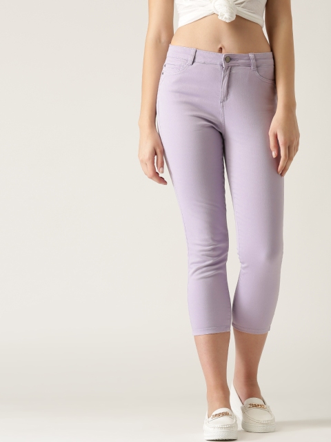 

ESPRIT Women Lavender Solid Cropped Trousers
