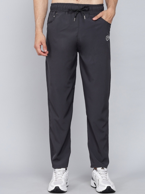 

39 THREADS Men Charcoal Grey Solid Track Pants