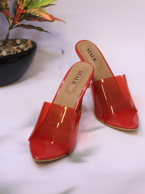 

STALK Red Stiletto Peep Toes