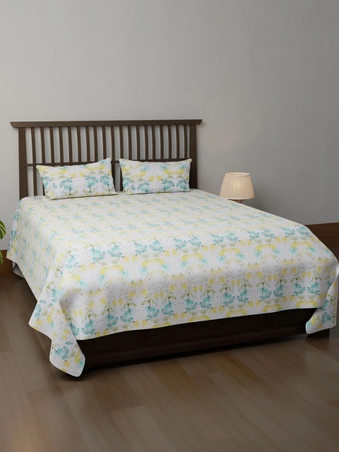 

Marks & Spencer Set Of 3 White Floral Printed Double XL Bedding Set