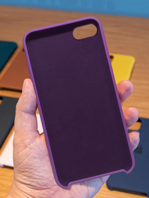 

macmerise Purple Solid Silicone iPhone SE 2020 Phone Case