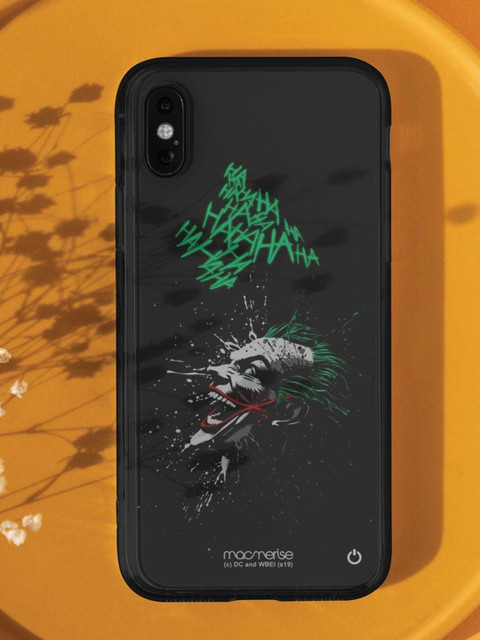

macmerise Black Joker Printed Lumous LED iPhone XS Phone Case