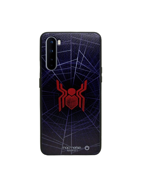 

macmerise Black & Red Spider Webbed Lumous LED Phone Case for OnePlus Nord