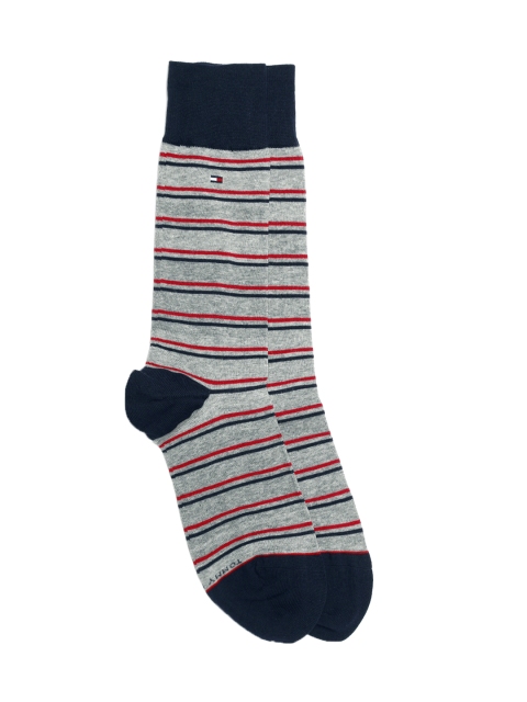 

Tommy Hilfiger Men Navy & Grey Striped Socks, Navy blue