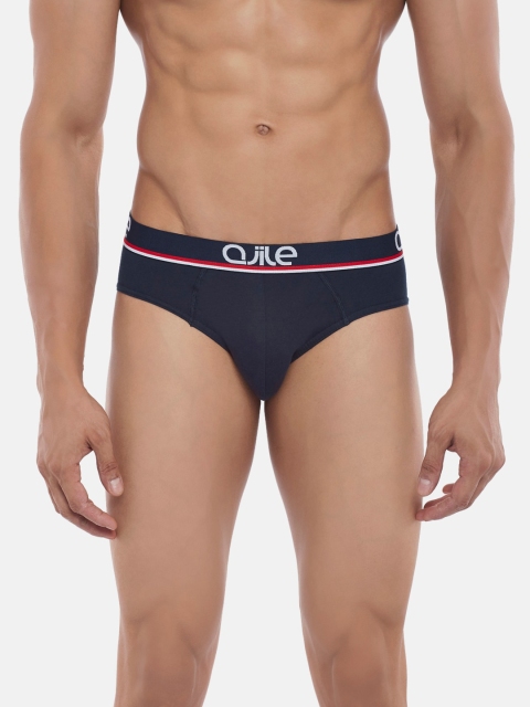 

Ajile by Pantaloons Men Navy Blue Solid Cotton Basic Briefs