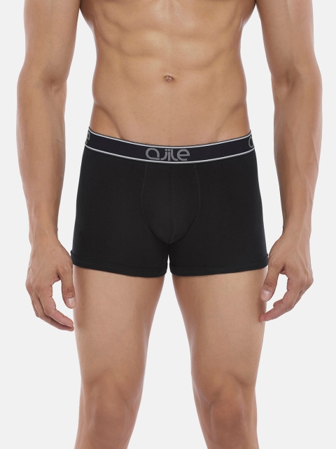 

Ajile by Pantaloons Men Black Solid Cotton Trunk