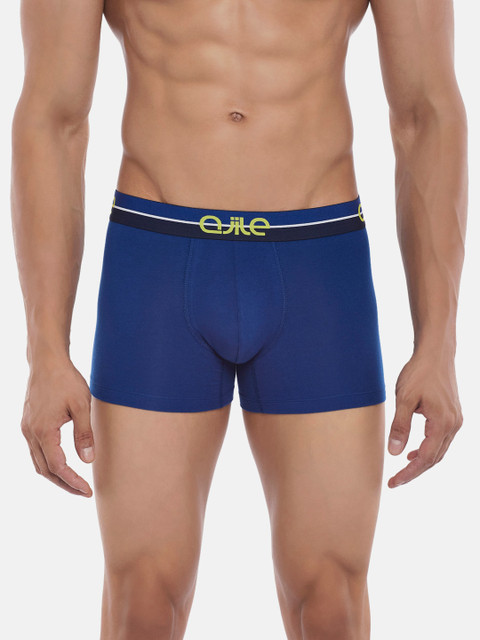 

Ajile by Pantaloons Men Blue Solid Cotton Trunk