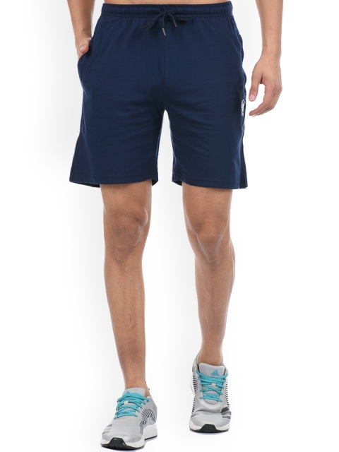 

Cloak & Decker by Monte Carlo Men Blue Solid Cotton Shorts