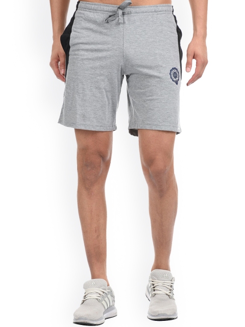 

Cloak & Decker by Monte Carlo Men Grey Melange Cotton Shorts