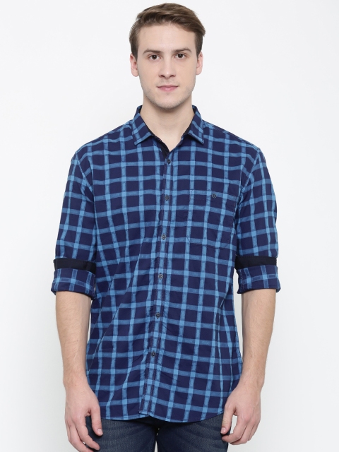 

Nature Casuals Men Blue Slim Fit Checked Casual Shirt