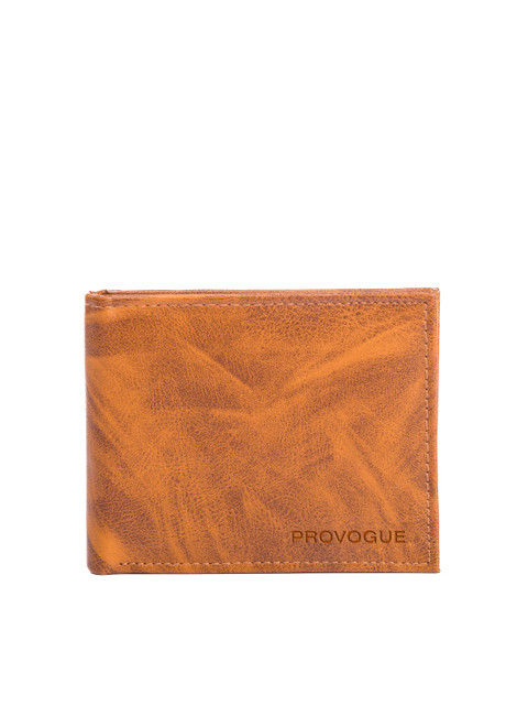 

Provogue Men Brown RFID Protected Animal Cruelty Free Leatherier Wallet