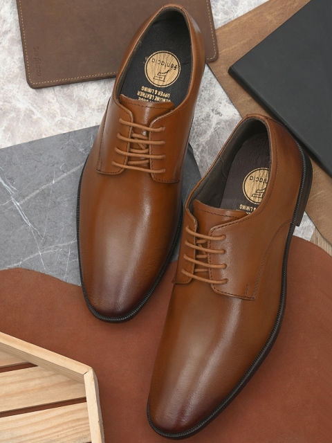 

Fentacia Men Tan Brown Solid Formal Derbys