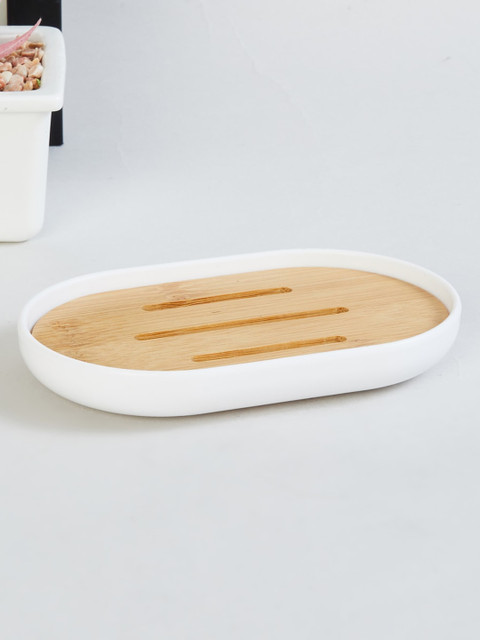

Home Centre White Textured Polypropylene Soap Dish
