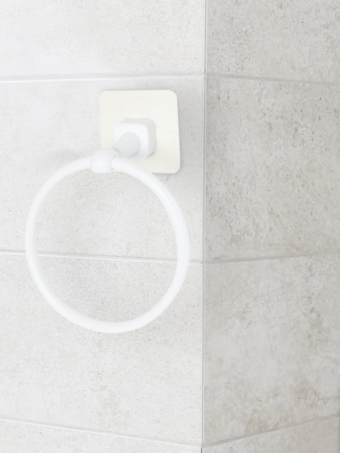 

Home Centre White Solid Adhesive Towel Ring