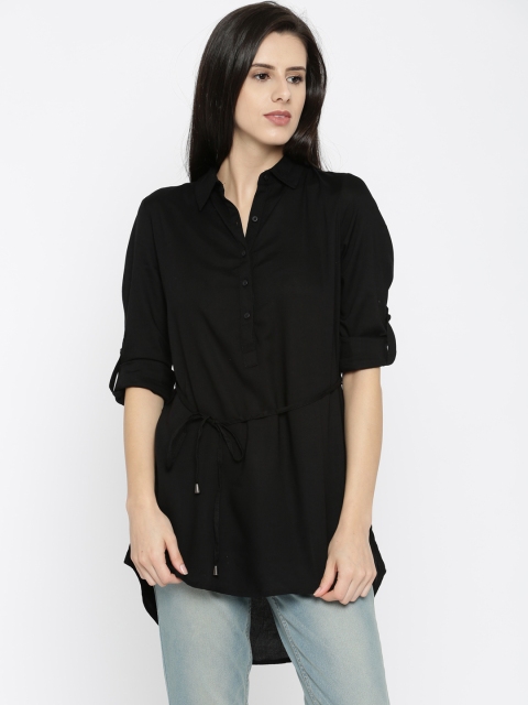 

U.S. Polo Assn. Women Women Black Solid Shirt Style Top