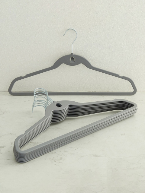 

Home Centre Set of 10 Grey Plastic Cloth Hanger
