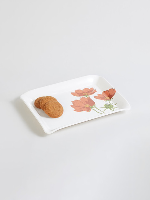 

Home Centre White Printed Serving Tray