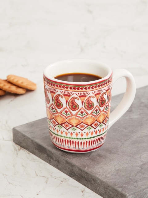 

Home Centre Beige & Red Maris Helina Ethnic Motifs Printed Stoneware Glossy Mug