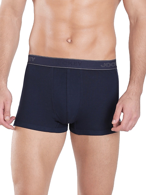 

Jockey Men Navy Blue Pure Cotton Solid Trunks 1015-0105