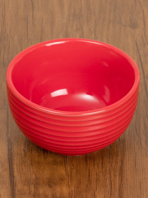

Home Centre Red & 1 Pieces Textured Stoneware Glossy Bowls