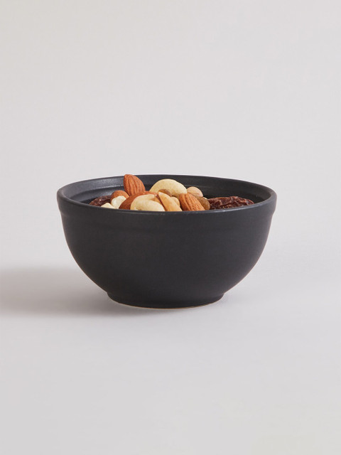 

Home Centre Black Printed Stoneware Glossy Bowl